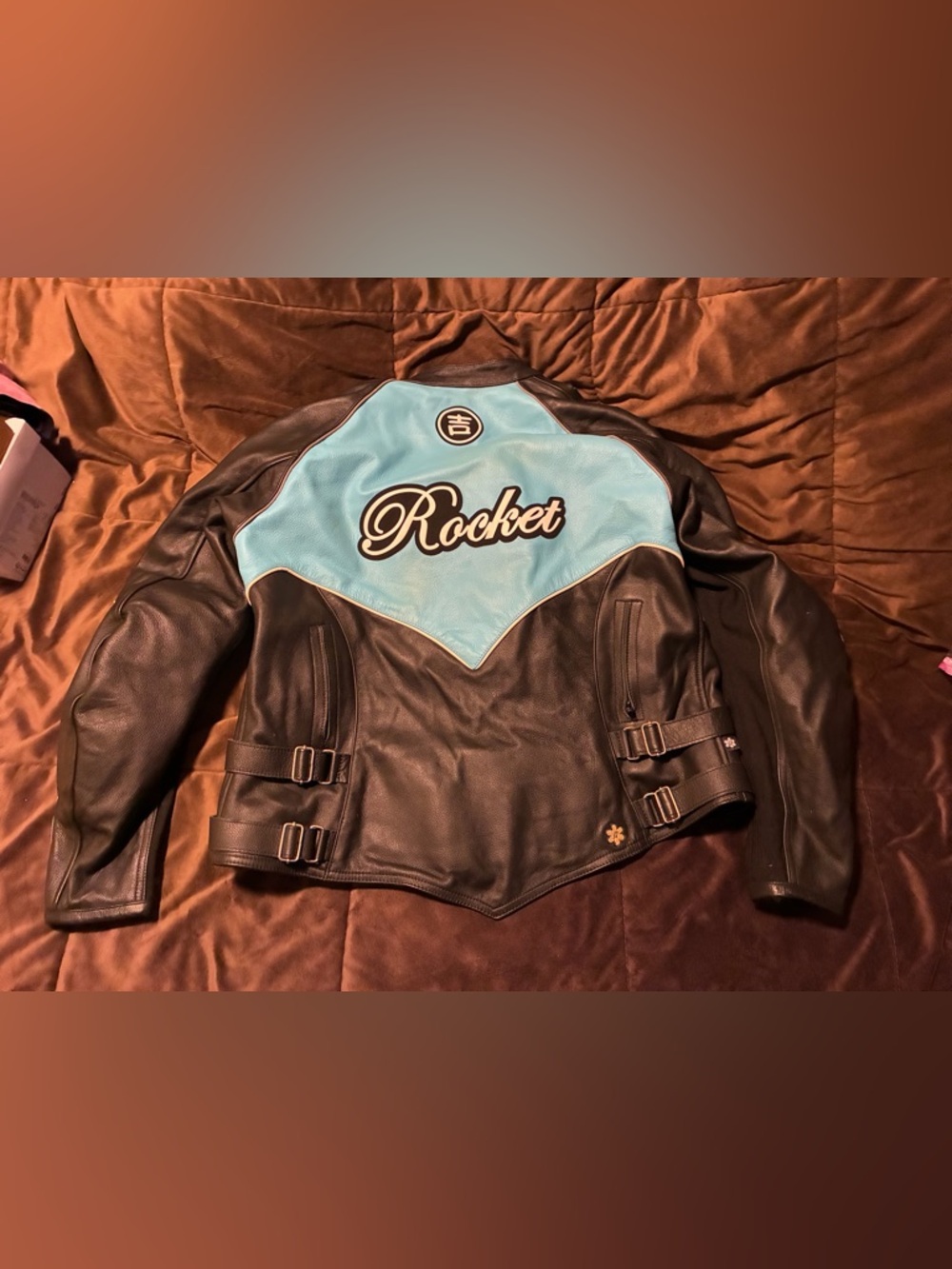 Joe Rocket leather motorcycle jacket, size large, good used condition - Picture 4 of 13
